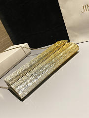 Colestore Jimmy Choo Sweetie Silver & Gold Dégradé Glitter Acrylic Clutch Bag 24x10x5cm - 4