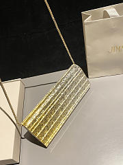 Colestore Jimmy Choo Sweetie Silver & Gold Dégradé Glitter Acrylic Clutch Bag 24x10x5cm - 3