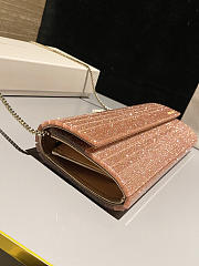 Colestore Jimmy Choo Sweetie  Rose Fine Glitter Acrylic Clutch Bag 24x10x5cm - 3
