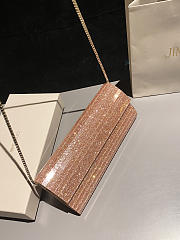 Colestore Jimmy Choo Sweetie  Rose Fine Glitter Acrylic Clutch Bag 24x10x5cm - 4
