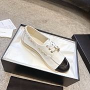 Colestore Chanel Moccasins Suede Calfskin White & Black - 4