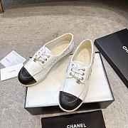 Colestore Chanel Moccasins Suede Calfskin White & Black - 3