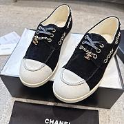 Colestore Chanel Moccasins Suede Calfskin Black & Light Grey - 4