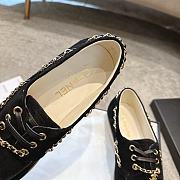 Colestore Chanel Moccasins Suede Calfskin Black & Light Grey - 2