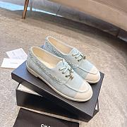 Colestore Chanel Moccasins Suede Calfskin Light Blue & White - 5