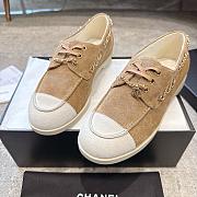 Colestore Chanel Moccasins Suede Calfskin Brown & White - 6