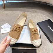 Colestore Chanel Moccasins Suede Calfskin Brown & White - 3