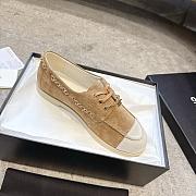 Colestore Chanel Moccasins Suede Calfskin Brown & White - 2