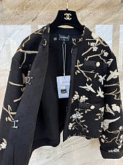 Colestore Chanel Jacket - Wool & cashmere, black, gold & white  - 6