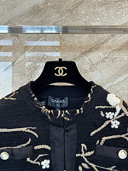 Colestore Chanel Jacket - Wool & cashmere, black, gold & white  - 2