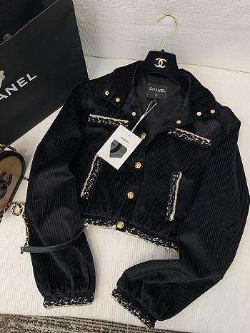 Colestore Chanel Jacket Corduroy  Black, Gold & White