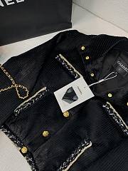 Colestore Chanel Jacket Corduroy  Black, Gold & White - 4