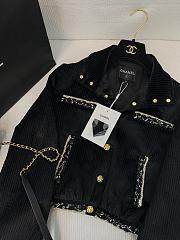 Colestore Chanel Jacket Corduroy  Black, Gold & White - 3
