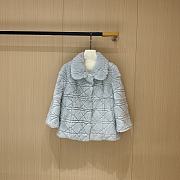 Colestore Dior Cannage Quilted Fur Jacket in Light Blue - 1