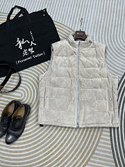 Colestore Brunello Cucinelli Lightweight down vest for Man in Ivory  - 1