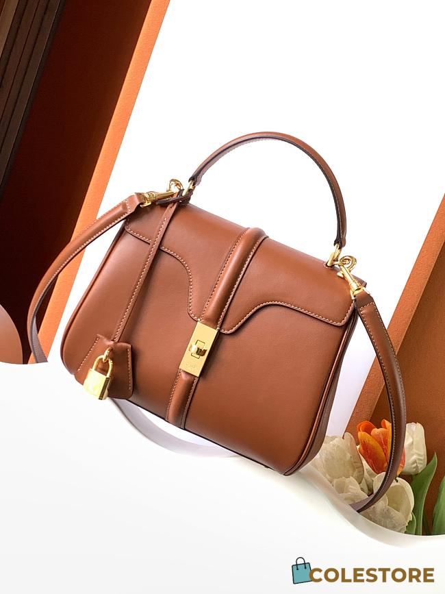 Colestore Celine 16 In Satinated Calfskin Tan 23x18x10cm - 1