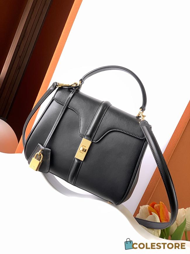 Colestore Celine 16 In Satinated Calfskin Black 23x18x10cm - 1
