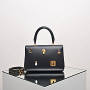 Colestore Schiaparelli Bijoux Secret Bag in Black Leather 24x11x17cm - 4