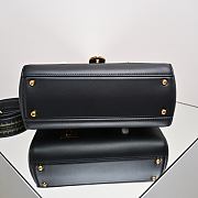 Colestore Schiaparelli Bijoux Secret Bag in Black Leather 24x11x17cm - 3