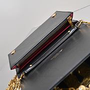 Colestore Schiaparelli Keyhole Chain Pouch Calfskin Black 19.5x3x11.5cm - 6