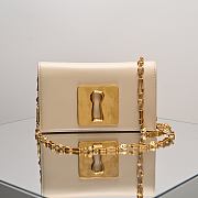 Colestore Schiaparelli Keyhole Chain Pouch Calfskin Light Beige 19.5x3x11.5cm - 1