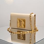Colestore Schiaparelli Keyhole Chain Pouch Calfskin Light Beige 19.5x3x11.5cm - 4