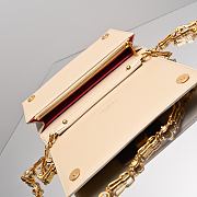 Colestore Schiaparelli Keyhole Chain Pouch Calfskin Light Beige 19.5x3x11.5cm - 3