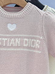 Colestore Dior Short-Sleeved Sweater Pink Virgin Wool-Cashmere Knit - 6