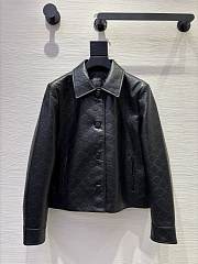 Colestore Gucci Embossed GG leather jacket Black - 1