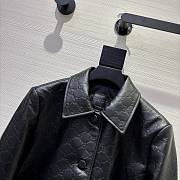 Colestore Gucci Embossed GG leather jacket Black - 3