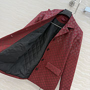 Colestore Gucci Padded Rosso Ancora red GG Canvas Jacket with Crystals  - 6