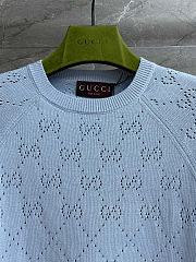 Colestore Gucci GG Cotton Crewneck Top Pale Blue - 6