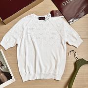 Colestore Gucci GG Cotton Crewneck Top White - 1
