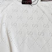Colestore Gucci GG Cotton Crewneck Top White - 5