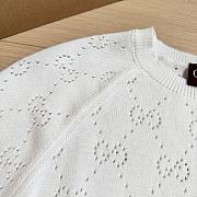 Colestore Gucci GG Cotton Crewneck Top White - 6