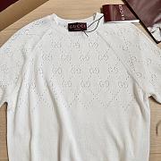 Colestore Gucci GG Cotton Crewneck Top White - 2
