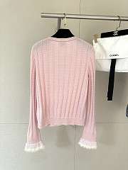 Colestore Chanel Pink Cardigan with White Trim - 5