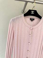 Colestore Chanel Pink Cardigan with White Trim - 4