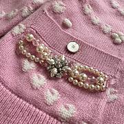 Colestore Chanel Pink Pearl Knitted Cardigan - 2