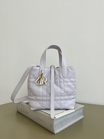 Colestore Dior Small Dior Toujours Vertical Tote Bag Lilac 18x16x12cm