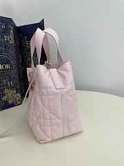 Colestore Dior Small Dior Toujours Vertical Tote Bag Light Pink 18x16x12cm - 3