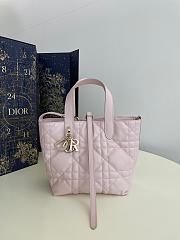 Colestore Dior Small Dior Toujours Vertical Tote Bag Light Pink 18x16x12cm - 2