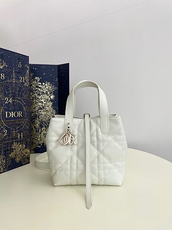 Colestore Dior Small Dior Toujours Vertical Tote Bag White 18x16x12cm