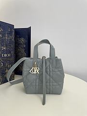 Colestore Dior Small Dior Toujours Vertical Tote Bag Stone Gray 18x16x12cm - 1