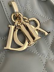 Colestore Dior Small Dior Toujours Vertical Tote Bag Stone Gray 18x16x12cm - 3