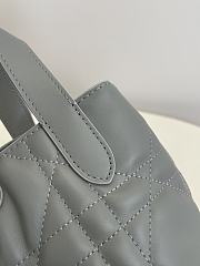 Colestore Dior Small Dior Toujours Vertical Tote Bag Stone Gray 18x16x12cm - 2