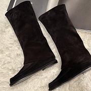 Colestore Chanel Knee-High Boots Black Suede  - 4