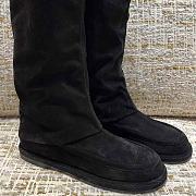 Colestore Chanel Knee-High Boots Black Suede  - 2