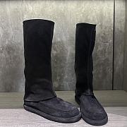 Colestore Chanel Knee-High Boots Black Suede  - 1