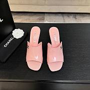 Colestore Chanel Open Heel Shoes Glossy Calfskin Light Pink - 1